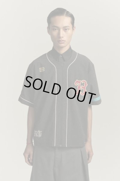 画像1: BEAN BASEBALL SHIRT AIRFORCE BLUE (1)