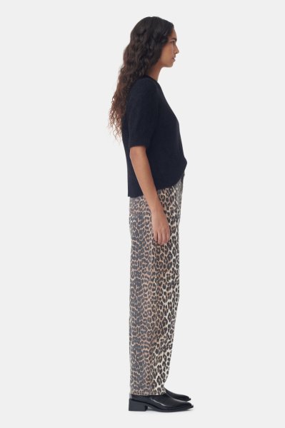 画像4: GANNI ガニー Leopard Denim Stary Jeans  (4)