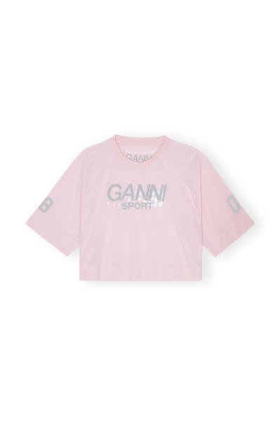 画像1: GANNI ガニー Active Mesh Cropped T-shirt (1)
