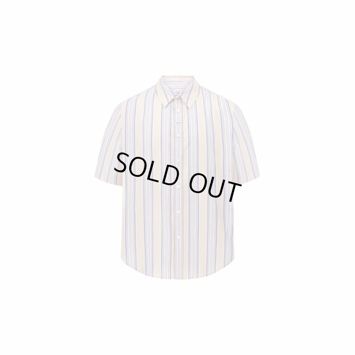 画像1: MARTINE ROSE　S/S CASUAL SHIRT in YELLOW-BLUE (1)