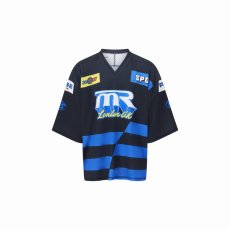 画像1: MARTINE ROSE　OVERSIZED FOOTBALL TOP in BLACK (1)