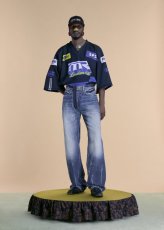 画像5: MARTINE ROSE　OVERSIZED FOOTBALL TOP in BLACK (5)