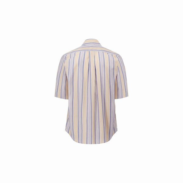 画像2: MARTINE ROSE S/S CASUAL SHIRT in YELLOW-BLUE (2)