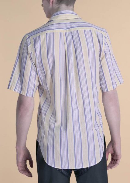 画像4: MARTINE ROSE S/S CASUAL SHIRT in YELLOW-BLUE (4)