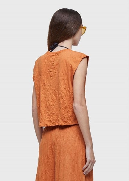 画像2: OSKLEN オスクレン シワ加工ノースリーブカットソー (2)