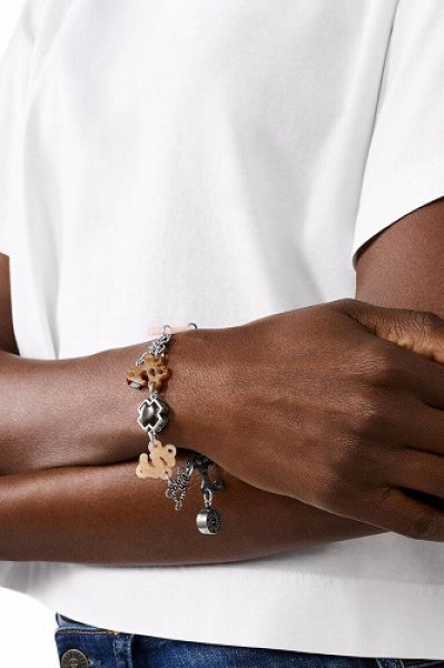 画像4: DIESEL dx1561040 jewel Stainless Steel Chain Bracelet (4)