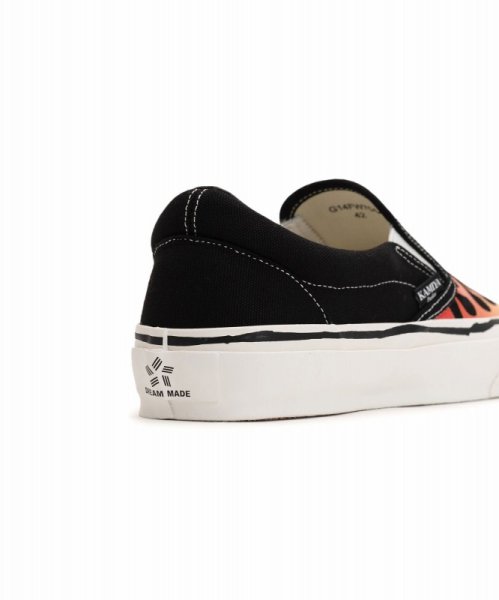 画像8: KAMIYA　 "Cornell"Fire Pattern Vulcanized Slip on Sneaker (8)