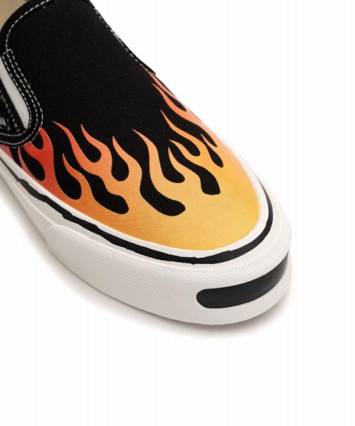 画像6: KAMIYA　 "Cornell"Fire Pattern Vulcanized Slip on Sneaker (6)