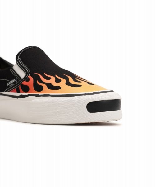 画像5: KAMIYA　 "Cornell"Fire Pattern Vulcanized Slip on Sneaker (5)