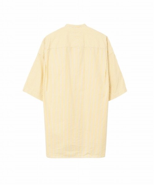 画像2: maison MIHARA YASUHIRO Stripe OX Band Collar Short Sleeve Shirt (2)