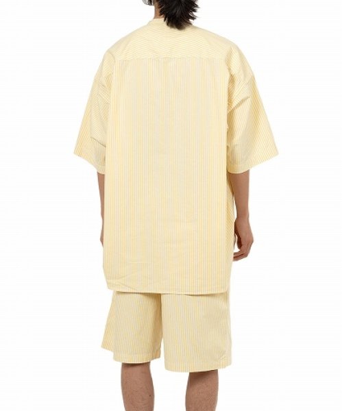 画像5: maison MIHARA YASUHIRO Stripe OX Band Collar Short Sleeve Shirt (5)