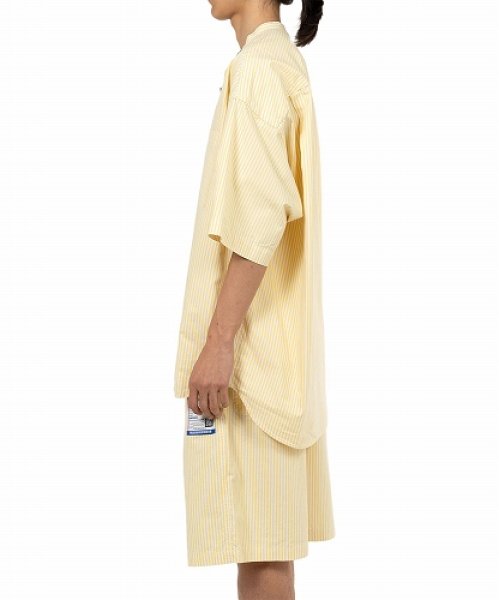 画像4: maison MIHARA YASUHIRO Stripe OX Band Collar Short Sleeve Shirt (4)