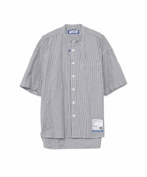 画像1: maison MIHARA YASUHIRO Stripe OX Band Collar Short Sleeve Shirt (1)