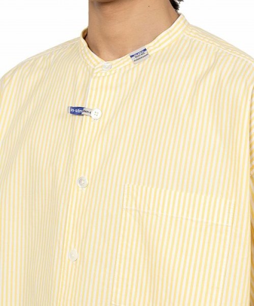 画像7: maison MIHARA YASUHIRO Stripe OX Band Collar Short Sleeve Shirt (7)