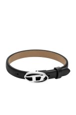 画像1: DIESEL dx1516040 Black Leather Stackable Bracelet (1)