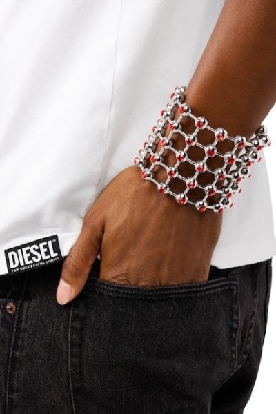 画像2: DIESEL dx1559040 jewel Stainless Steel Cuff Bracelet (2)