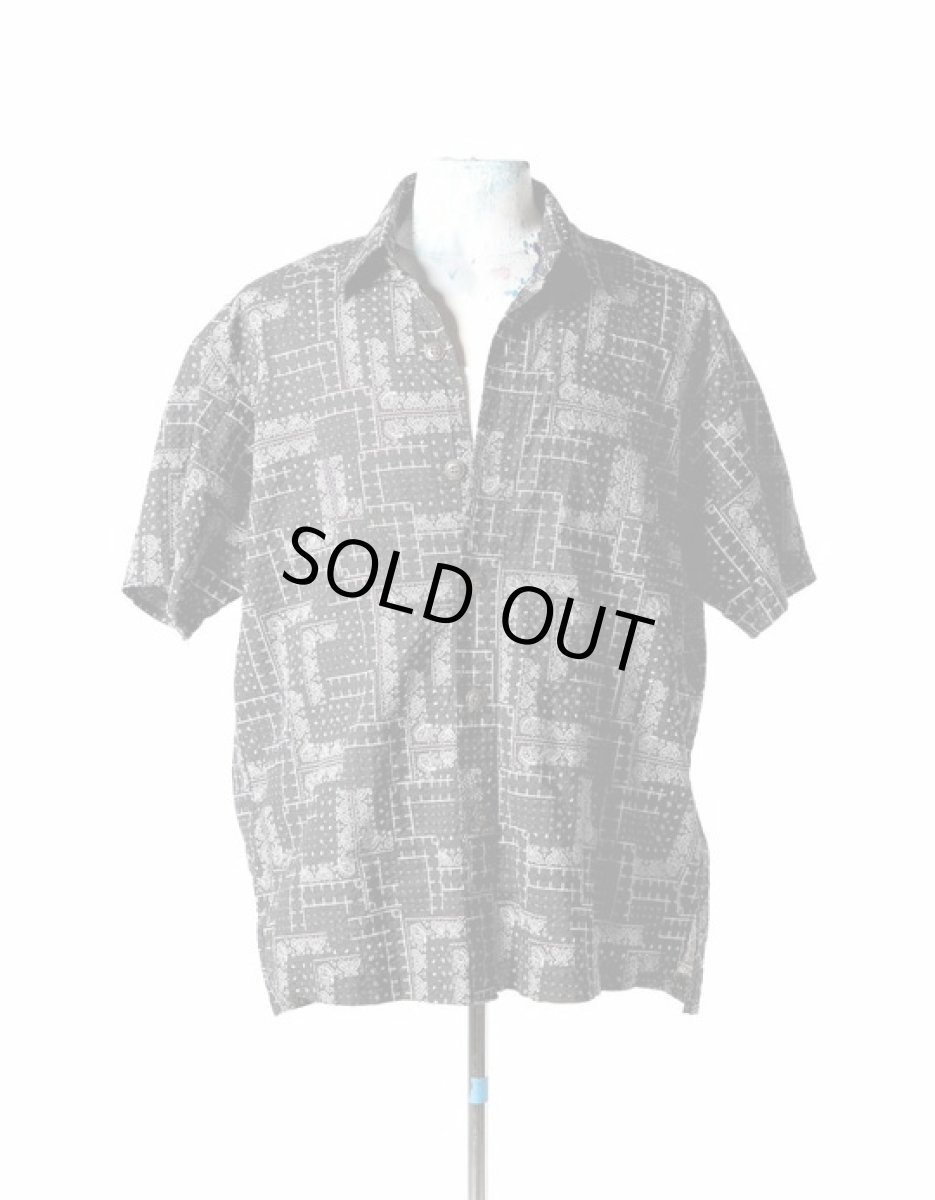 画像1: Greg Lauren SHORT SLEEVE SHIRT BLACK (1)