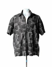 画像1: Greg Lauren SHORT SLEEVE SHIRT BLACK (1)