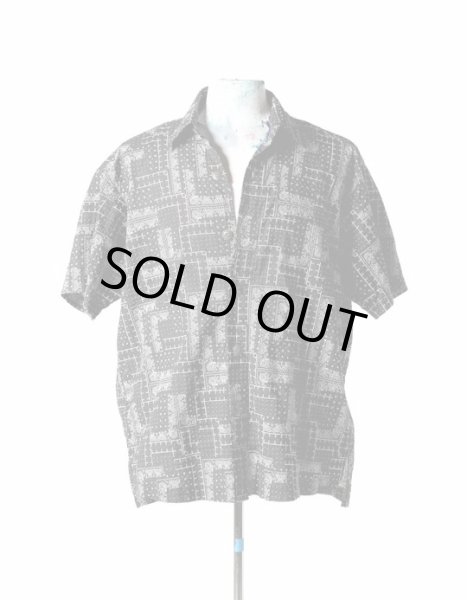 画像1: Greg Lauren SHORT SLEEVE SHIRT BLACK (1)