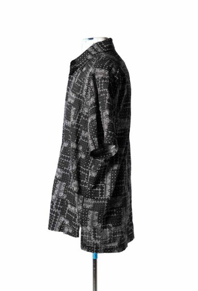 画像2: Greg Lauren SHORT SLEEVE SHIRT BLACK (2)