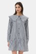 画像6: GANNI ガニー Black and White Stripe Mini Shirt Dress ドレス (6)