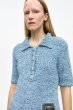 画像6: GANNI ガニー Blue Denim Handknit Polo ニットポロ (6)