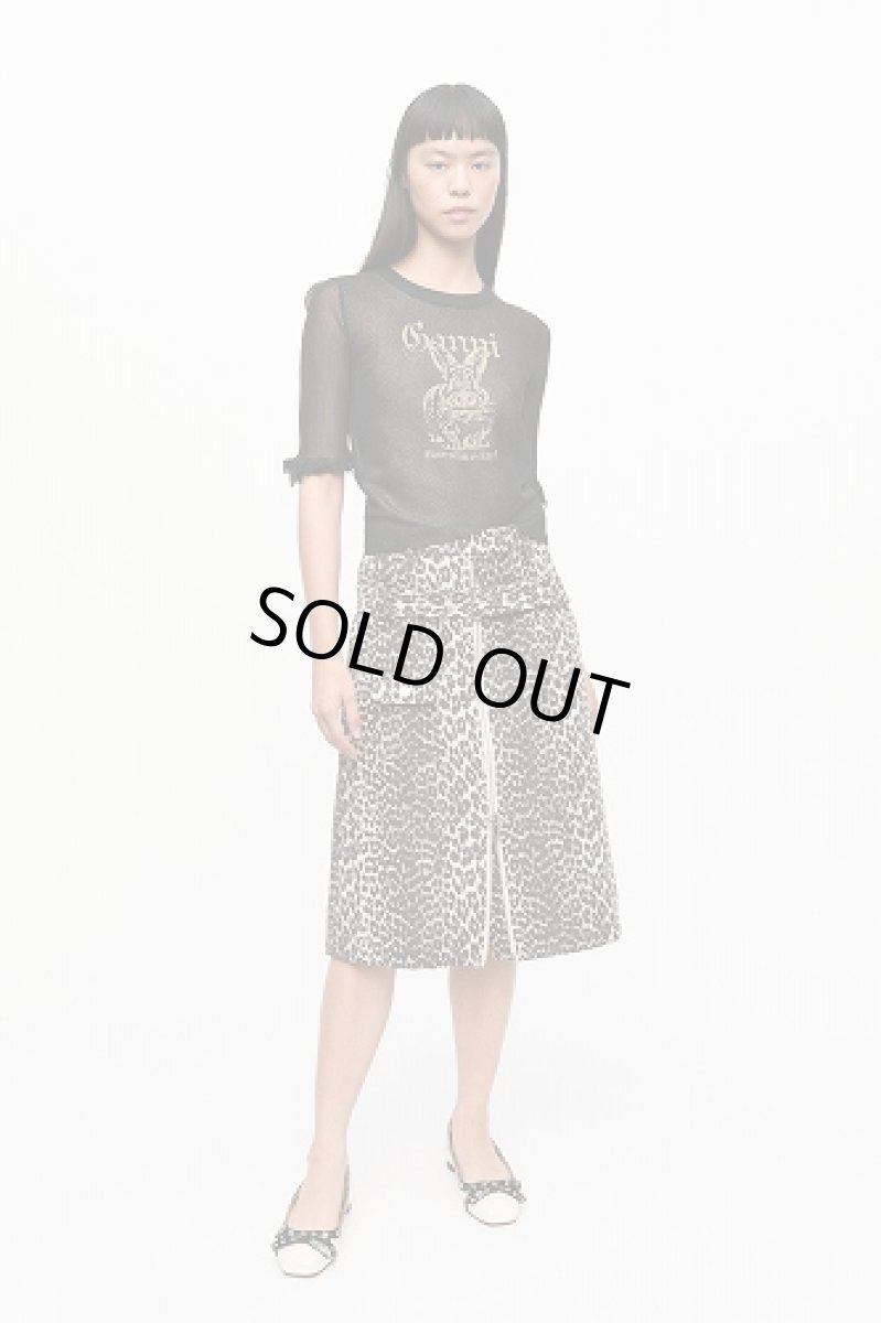 画像6: GANNI ガニー Black Sheer Jacquard Top (6)