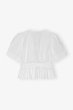 画像2: GANNI ガニー White Washed Stretch Cotton Tie Strap Blouse ブラウス (2)