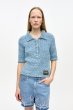 画像4: GANNI ガニー Blue Denim Handknit Polo ニットポロ (4)