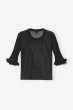 画像2: GANNI ガニー Black Sheer Jacquard Top (2)