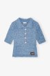 画像1: GANNI ガニー Blue Denim Handknit Polo ニットポロ (1)