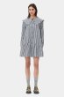 画像3: GANNI ガニー Black and White Stripe Mini Shirt Dress ドレス (3)