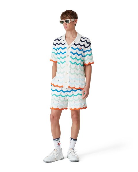 画像4: CASABLANCA Gradient Wave Crochet Shorts (4)