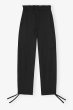 画像1: GANNI ガニー Black Drapey Melange Elasticated Waist Trousers (1)