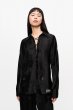 画像3: GANNI ガニー Black Satin Jacquard Tie String Shirt (3)
