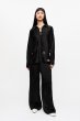 画像5: GANNI ガニー Black Satin Jacquard Tie String Shirt (5)