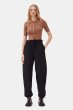 画像3: GANNI ガニー Black Drapey Melange Elasticated Waist Trousers (3)
