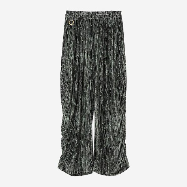 画像1: th products　TARO HORIUCHI (WOMEN'S)  Printed Gather Wide Pants/ forest (1)