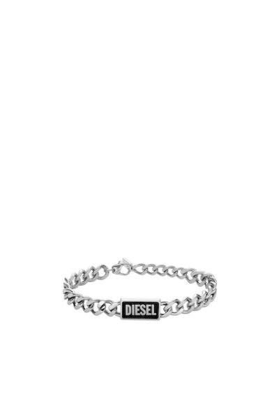 画像1: DIESEL dx1513 Black agate id bracelet (1)