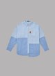画像1: ALWAYS OUT OF STOCK　CRAZY STRIPE L/S SHIRT-SAX (1)