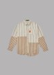 画像1: ALWAYS OUT OF STOCK　CRAZY STRIPE L/S SHIRT-BEIGE (1)
