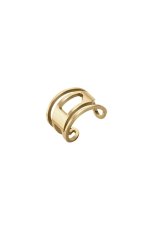 画像1: DIESEL dx1569710 Gold-Tone Stainless Steel Band Ring (1)