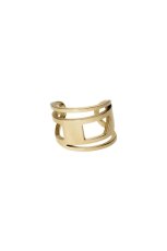 画像2: DIESEL dx1569710 Gold-Tone Stainless Steel Band Ring (2)