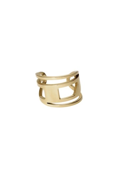 画像2: DIESEL dx1569710 Gold-Tone Stainless Steel Band Ring (2)