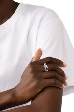 画像4: DIESEL dl1359040 Sterling Silver Band Ring (4)