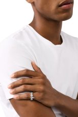 画像3: DIESEL dl1359040 Sterling Silver Band Ring (3)