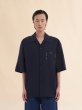 画像2: MARNI ディープブルー トロピカルウール製 ボーリングシャツ (2)