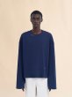 画像2: MARNI ダークブルー リブコットンTシャツ、マルニシンボル入り (2)
