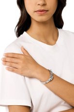 画像4: DIESEL dx1518040 Silver Leather Stackable Bracelet (4)