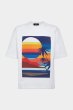 画像1: DSQUARED2 Summer Lovers Loose Fit Short Sleeve Sunset Crewneck (1)